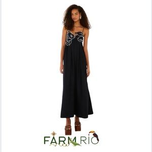 FARM Rio black fish top lenzing™ ecovero™ euroflax™ Maxi Dress